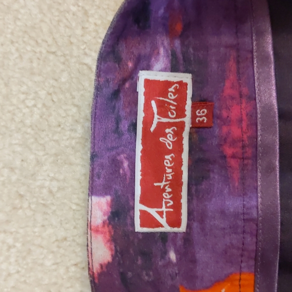 Adventures des Toiles Purple Skirt Size 36, Knee Length - Picture 4 of 6